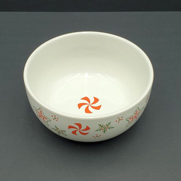 Temp-tations Holiday Seasonal Soup Cereal Bowls Snowflake Peppermint Bowls - Picture 7 of 7